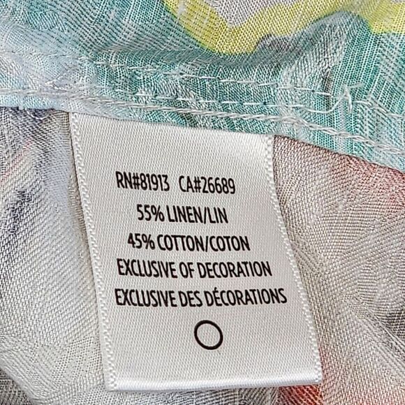 Robert Graham Limited Womens XL Sculpture Shirt Linen Blend Gold Emb Abstract‎ - Picture 10 of 14